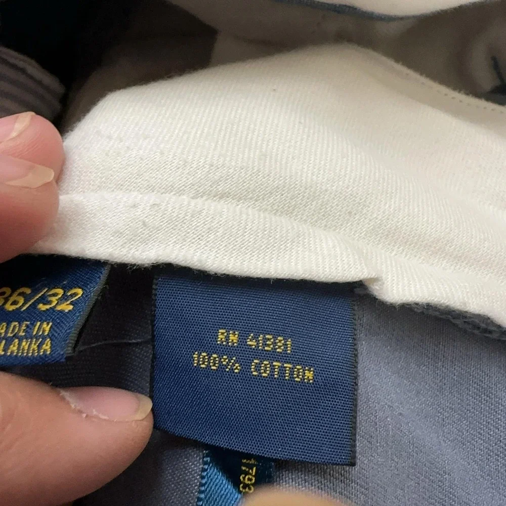 Polo Ralph Lauren Pants Mens 36x32 Gray Classic Fit Canvas Chino Casual
